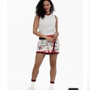 Foray Golf
Womens Faux Wrap Skirt White Multi Floral